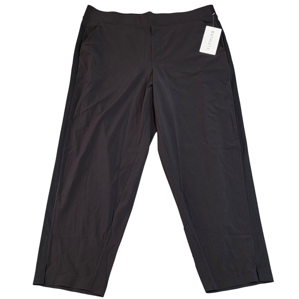 Athleta Brooklyn Ankle Pant Womens 18 Black Featherweight Stretch NWT 198671